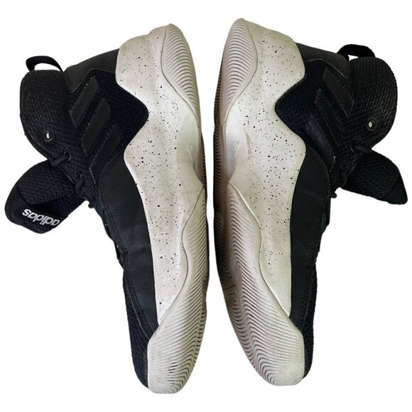 Adidas Mens Cloudfoam Streetfire Basketball Shoes Sz 8.5 Black Mid Top Athletic - Picture 5 of 12